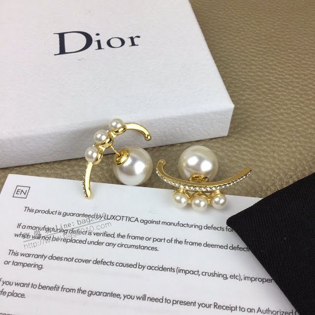 Dior飾品 迪奧經典熱銷款大小珠耳釘耳環  zgd1448